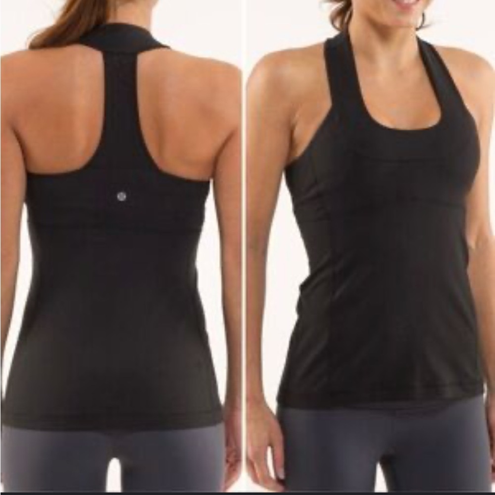 Flow-Y Black (built in bra) Lululemon tank top